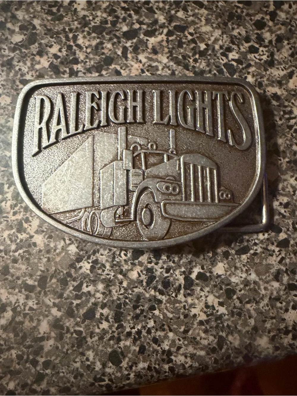 Vintage Belt Buckle - Brown Metal Finish